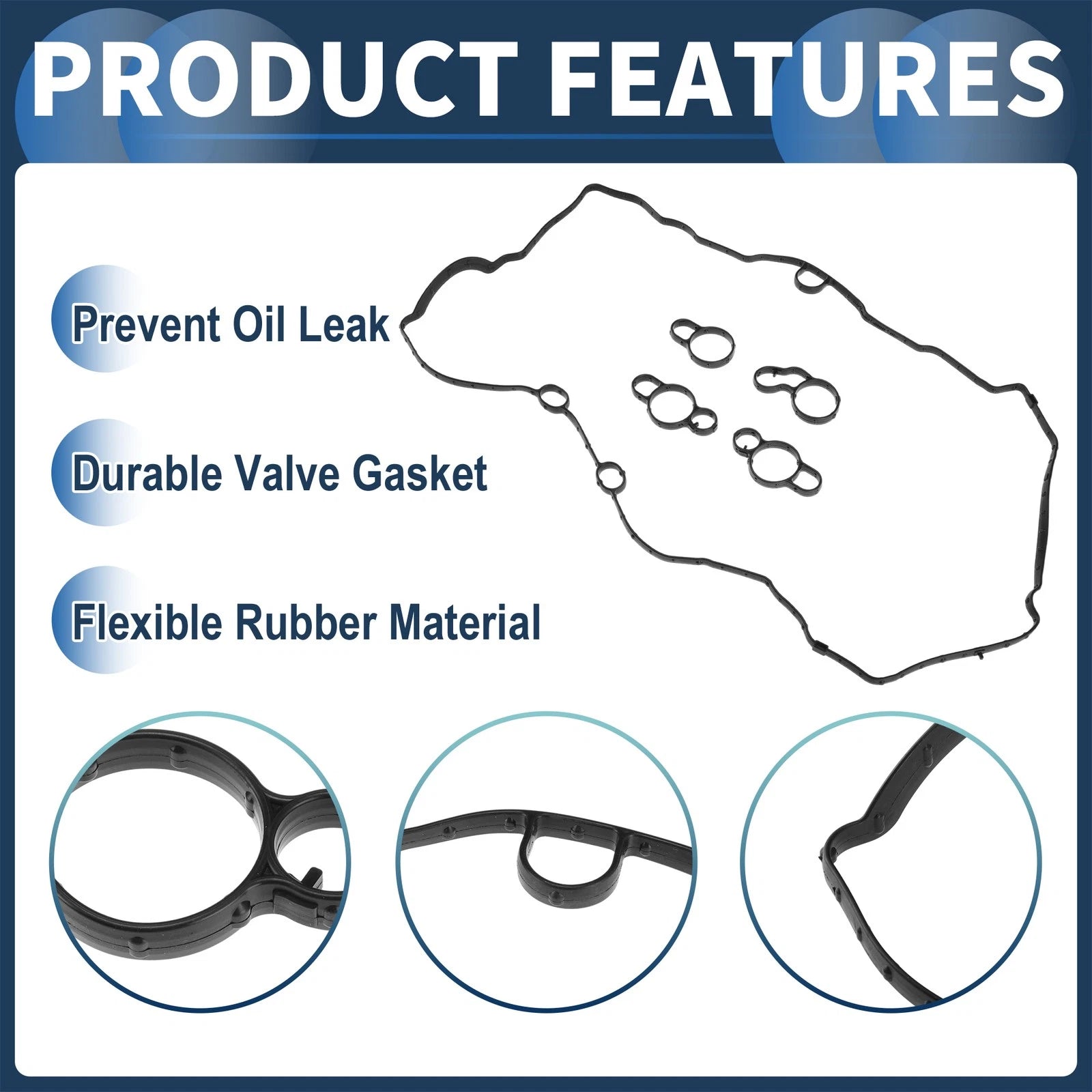 Valve Cover Gasket Set for Chevrolet Spark (2016–2021) 1.4L L4 12649041