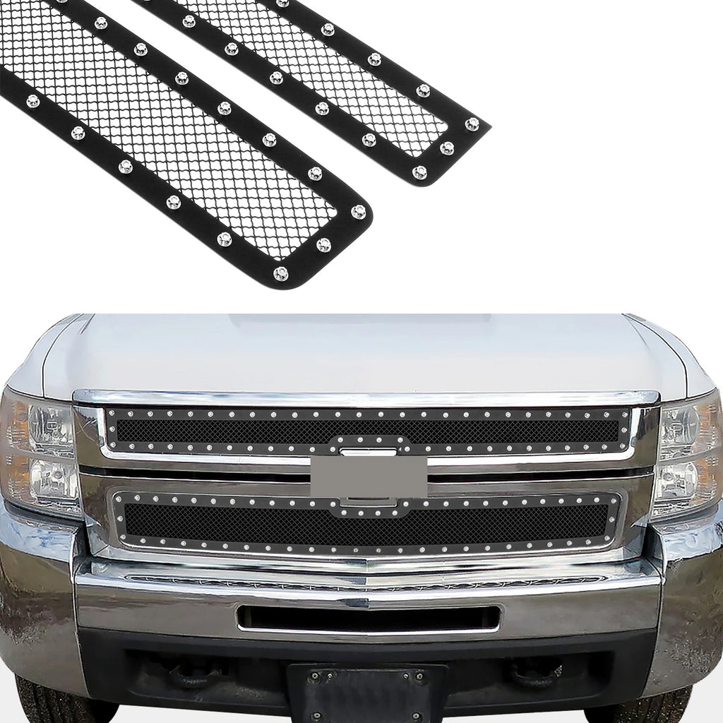 Upper Black Mesh Grille for Chevy Silverado 2500/3500 (2007-2010)