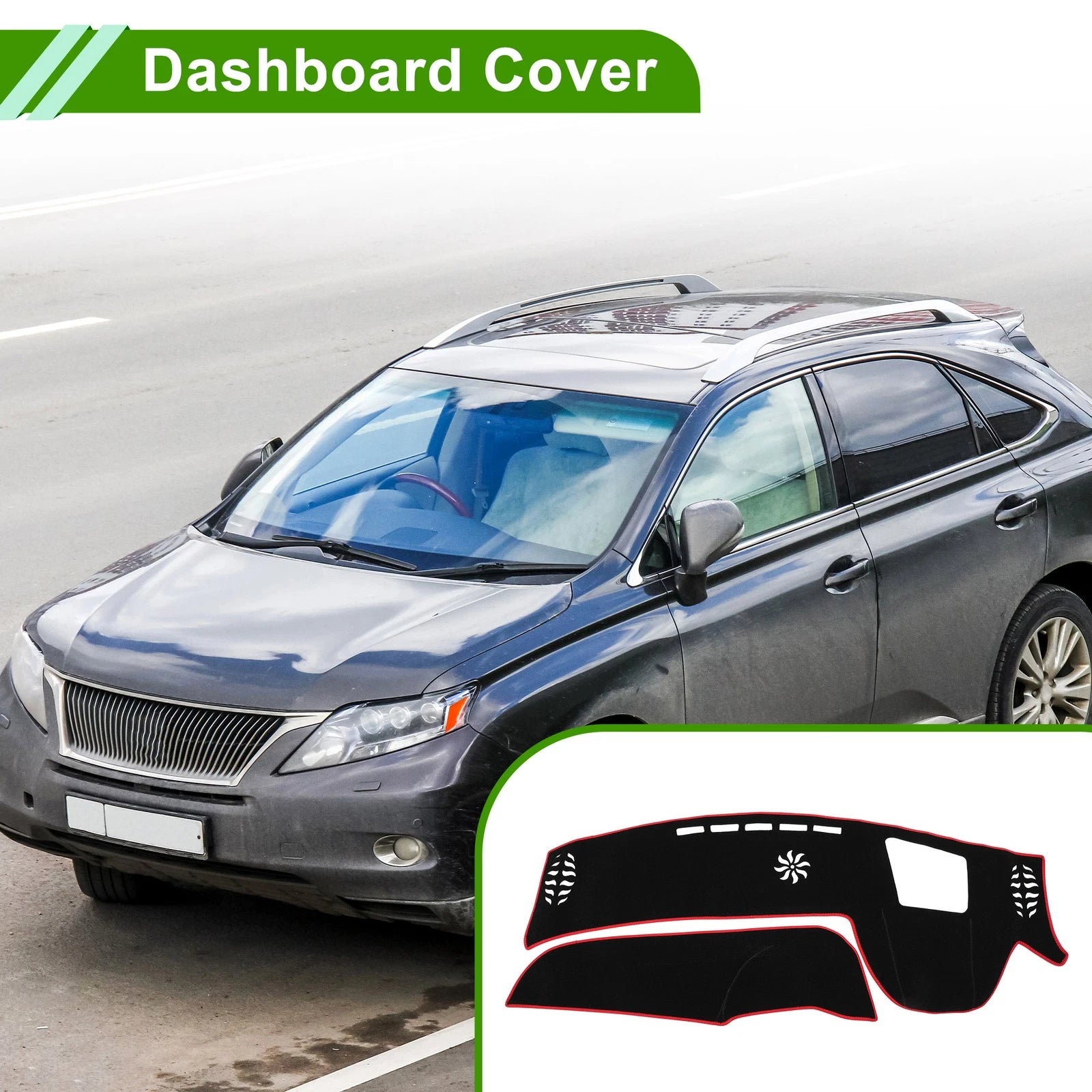 Dashboard Cover for Lexus RX 5th Gen ALA10/ALH10 (2022–2023) Black Red