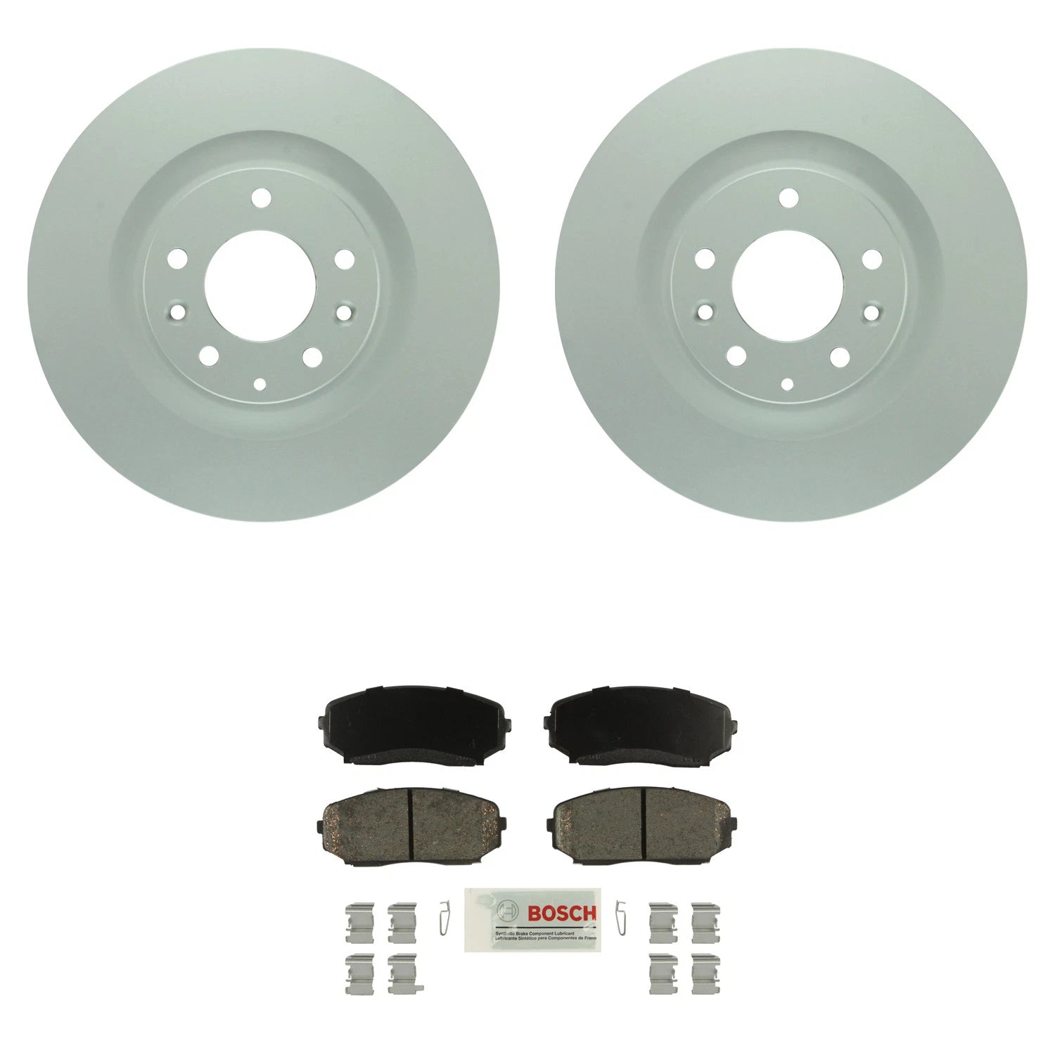 Set of 2 Bosch Front 320mm Vented Rotors & Blue Ceramic Pads for Mazda CX-9 (2007–2021)