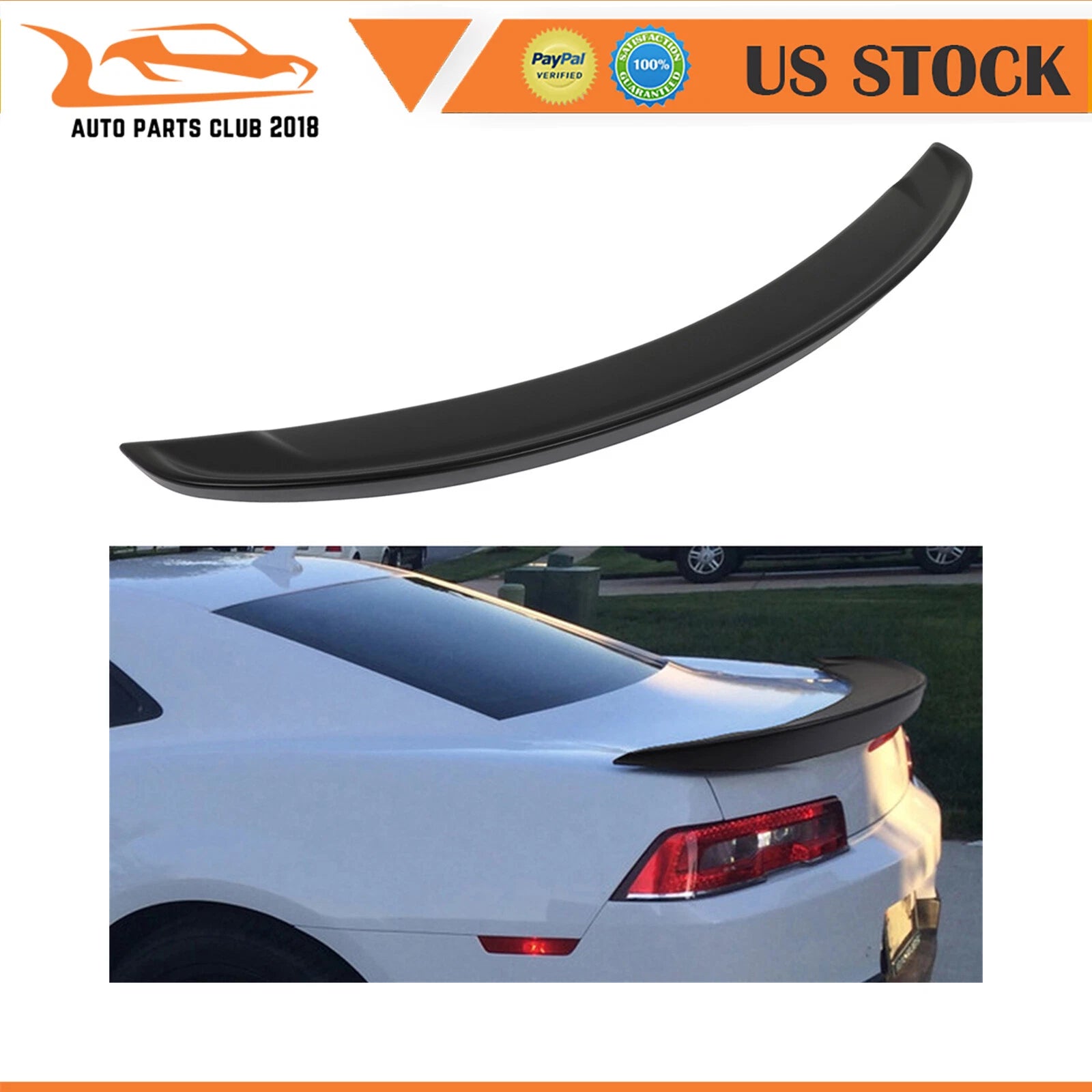 Matte Black Rear Spoiler Wing for Chevy Camaro Coupe (2014–2015)