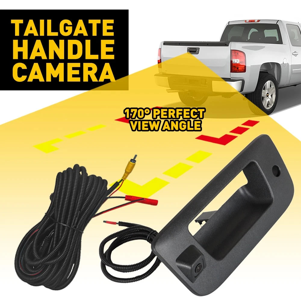 Tailgate Handle Backup Bezel Camera for Silverado GMC Sierra (2009–2014)
