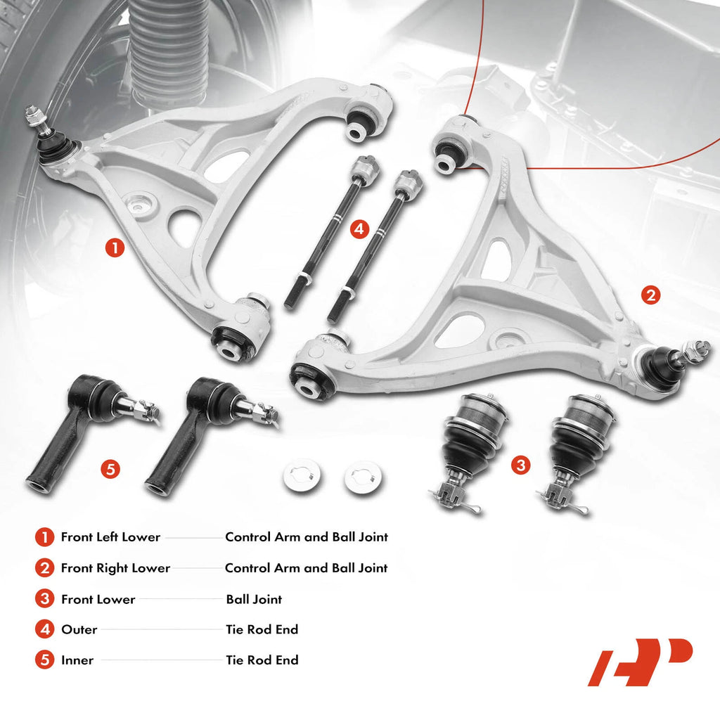 8x Front Lower Control Arm Tie Rod Ball Joint for Ford F-150 (2004–2006)