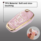 Key Fob Remote Control Cover 3 Button TPU Shell Pink for Ford F150 (2015–2018)