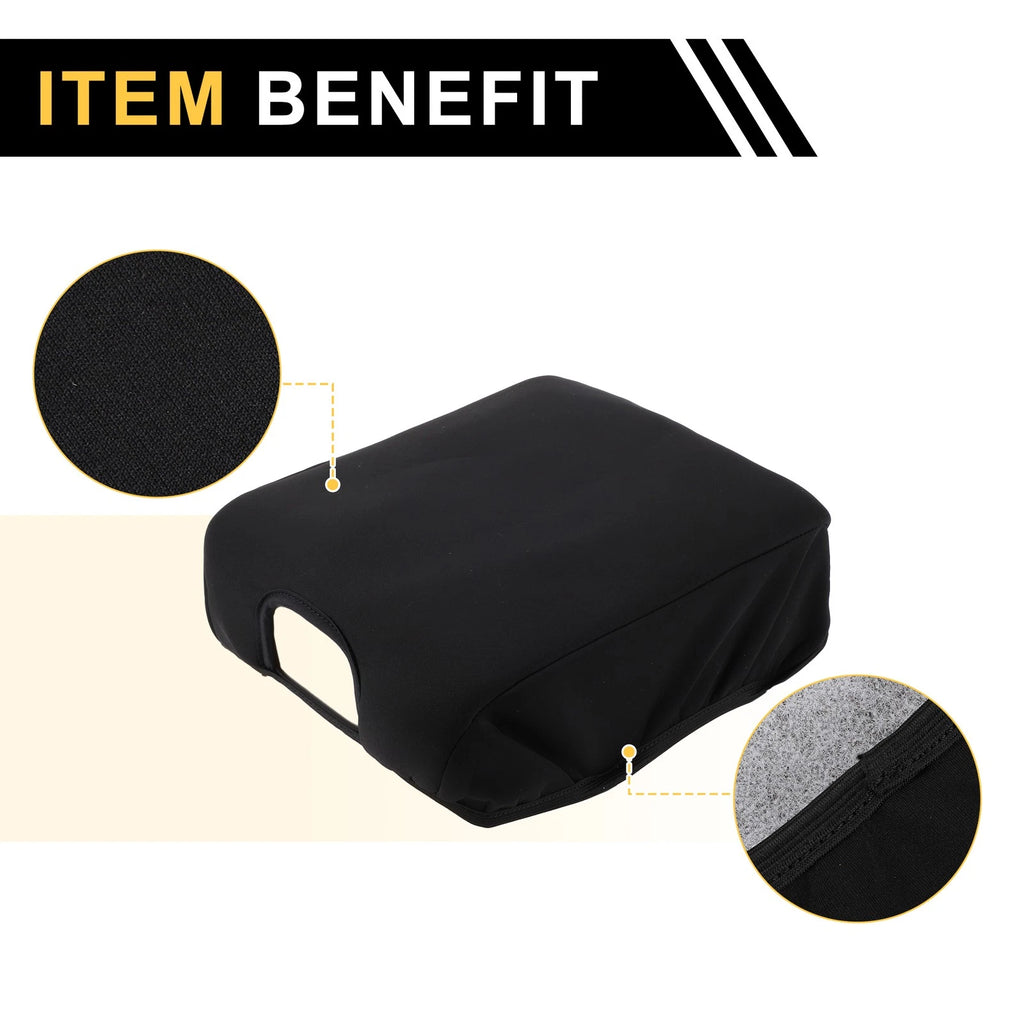 Center Console Lid Armrest Cover for Ford F-150 (2015–2020) Soft Foam Black