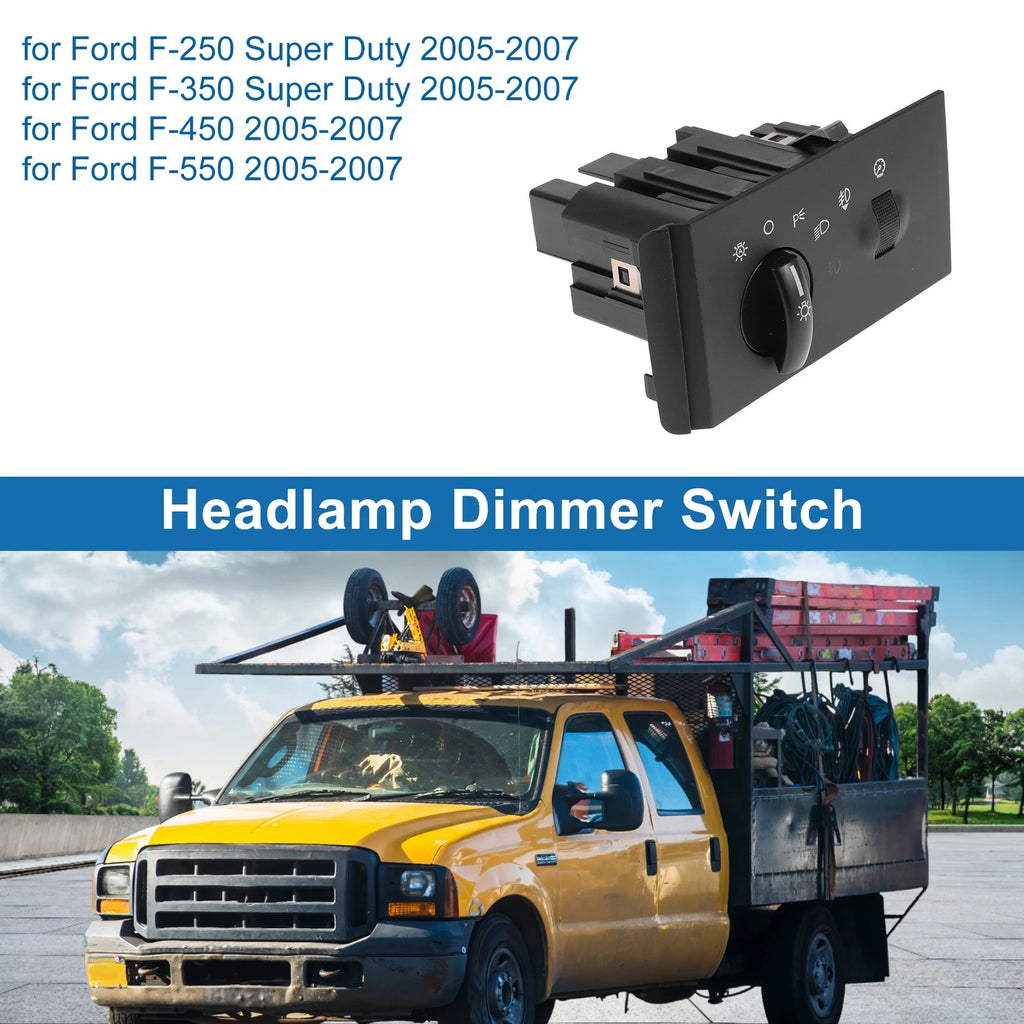 Headlight Switch for Ford F-250 Super Duty (2005–2007) No.5C3Z11654FAA Black