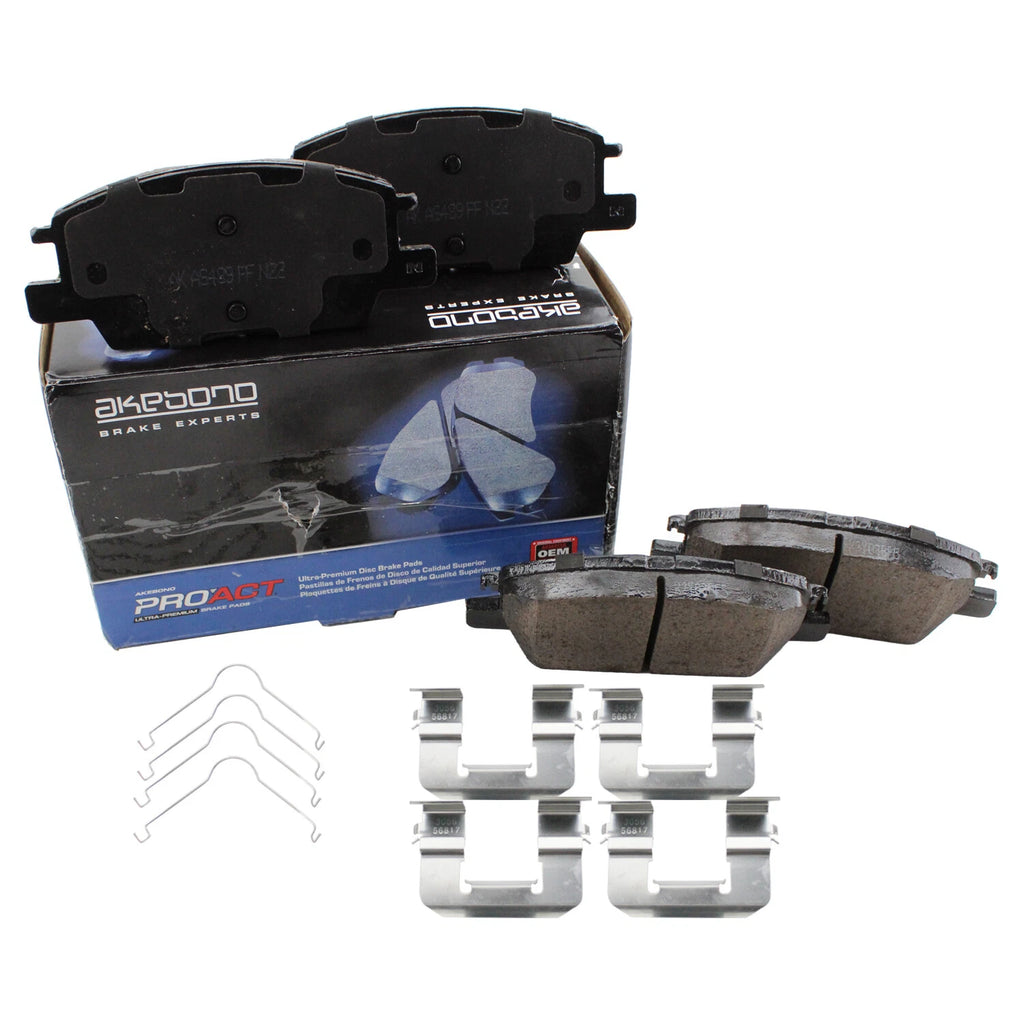 Set of 4 Akebono ProACT Front Ceramic Brake Pads for LaCrosse Equinox Malibu Terrain (2010–2016)