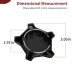 2X Matte Flash Black 5 Lug Rim Cap 1523842-744 for Polaris RZR Pro R (2022–2024)