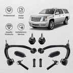 12 Pcs Front Control Arm Inner Outer Tie Rod Ends for GMC Yukon (2007–2014)
