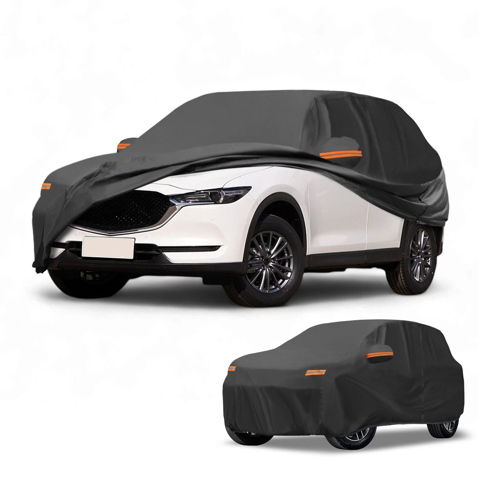 Waterproof Car Cover for Mazda CX-5 (2012–2023) Black 190T-PU with Zipper