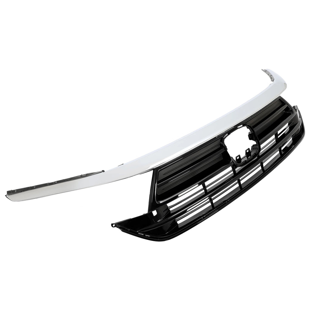 Front Upper Grille Assembly for Honda Odyssey (2021-2023) Chrome Black