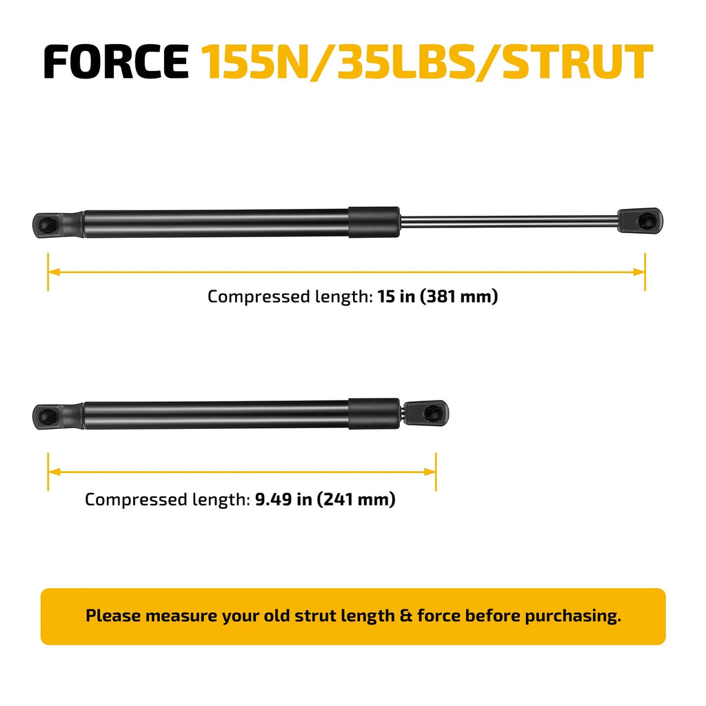 2X Gas Strut Support for Trap Door Rear Window (C1608491)