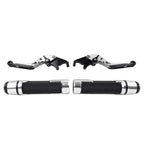 Set of 2 Silver Extendable Brake Clutch Lever for Yamaha YZF R1 (2009–2014)