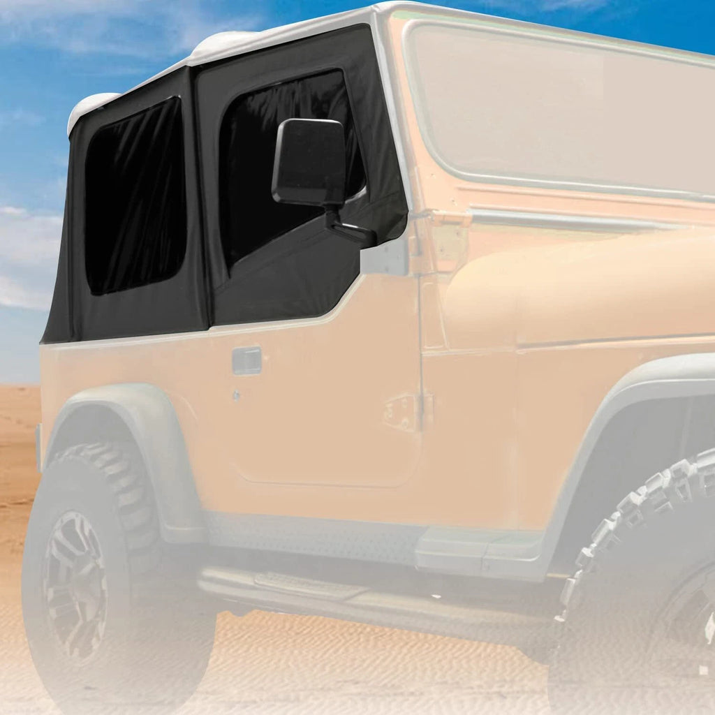 Convertible Soft Top for Jeep YJ Wrangler (1987–1995) Black