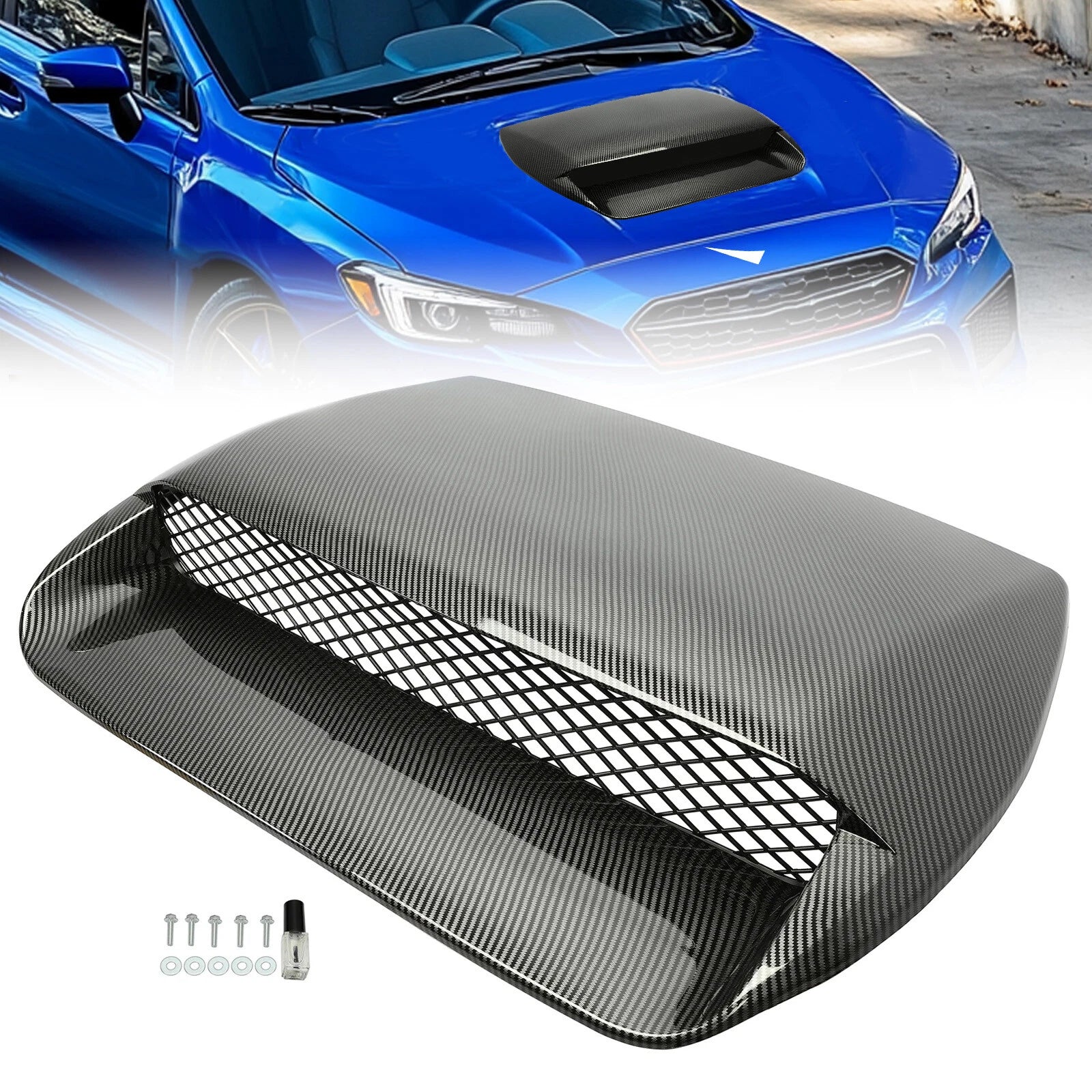 Carbon Fiber Look Hood Scoop for Subaru WRX STI (2015–2021)