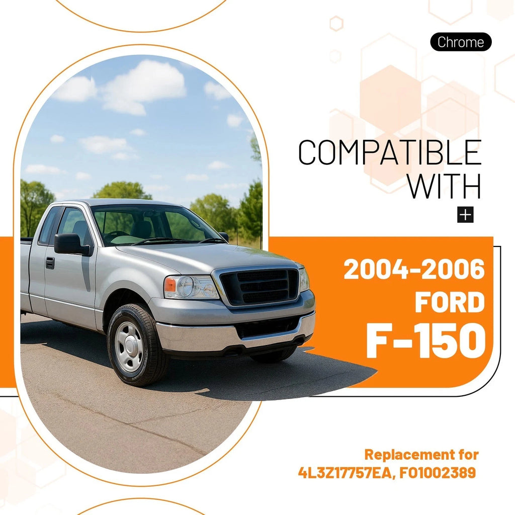 Chrome Front Bumper Face Bar for Ford F-150 (2004–2005)