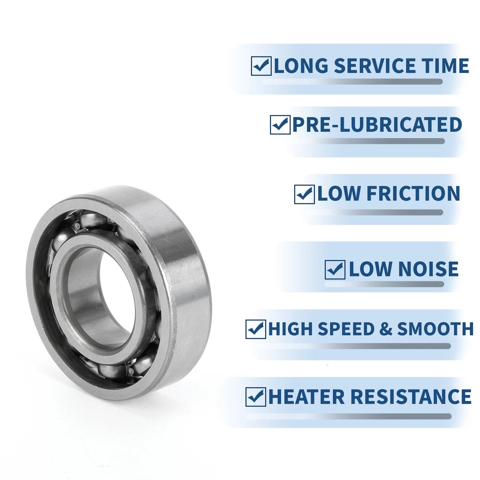 Deep Groove Ball Bearing 25x52x15mm for Scooter Skateboard (1 Pc)