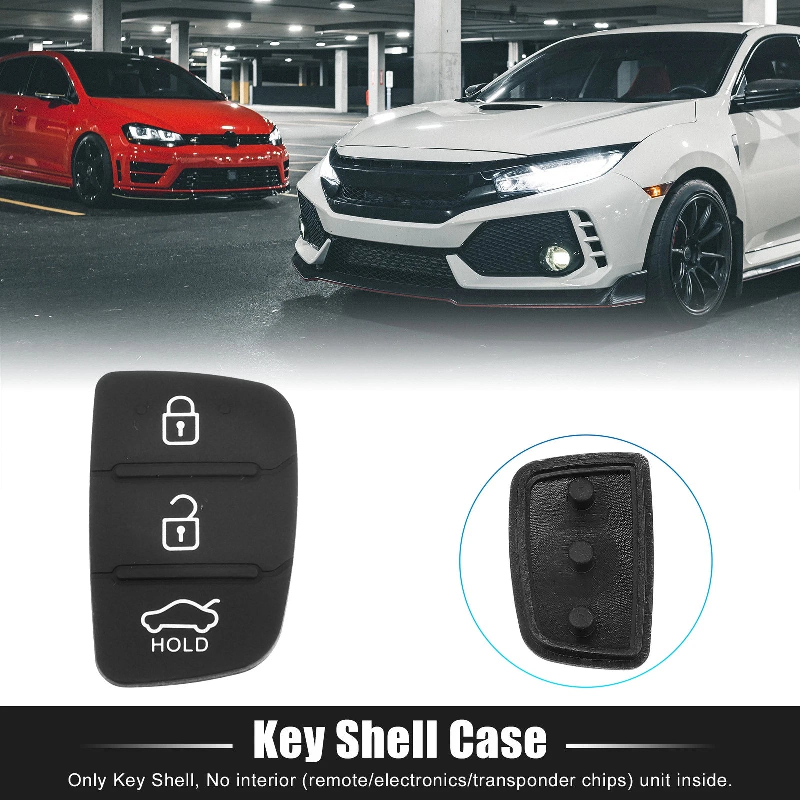 3 Button Keypad Replacement Rubber Pad for Hyundai 