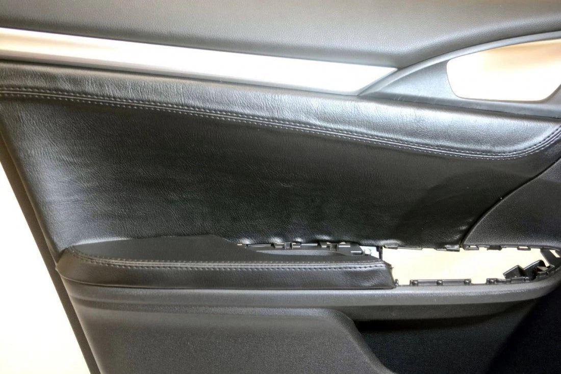 Front Insert Door Leather Cover for Honda Civic (2016–2020) Black