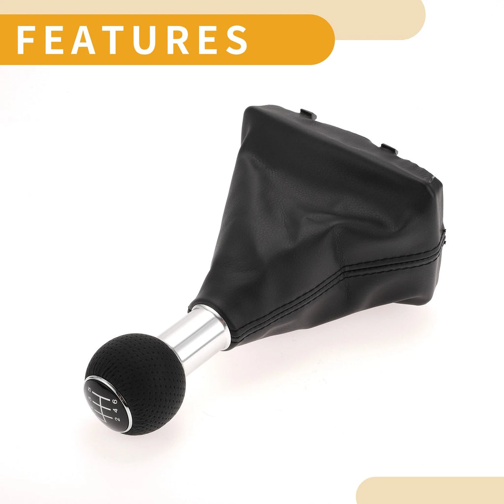 6 Speed Gear Shifter Knob with Cover for Audi A4 (2000–2008)
