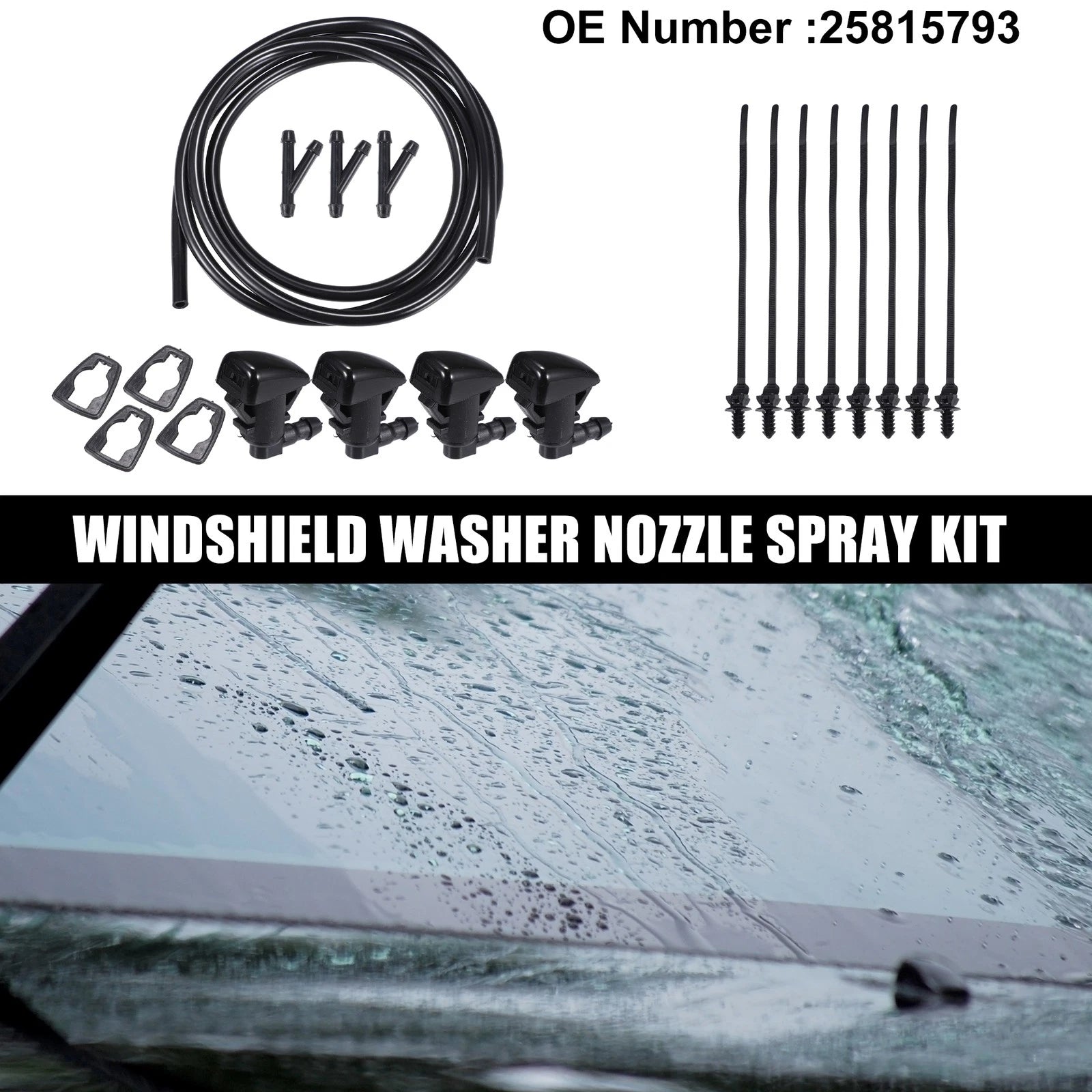 Windshield Washer Nozzle Spray Kit No. 25823360 for GMC Acadia (2014–2015)