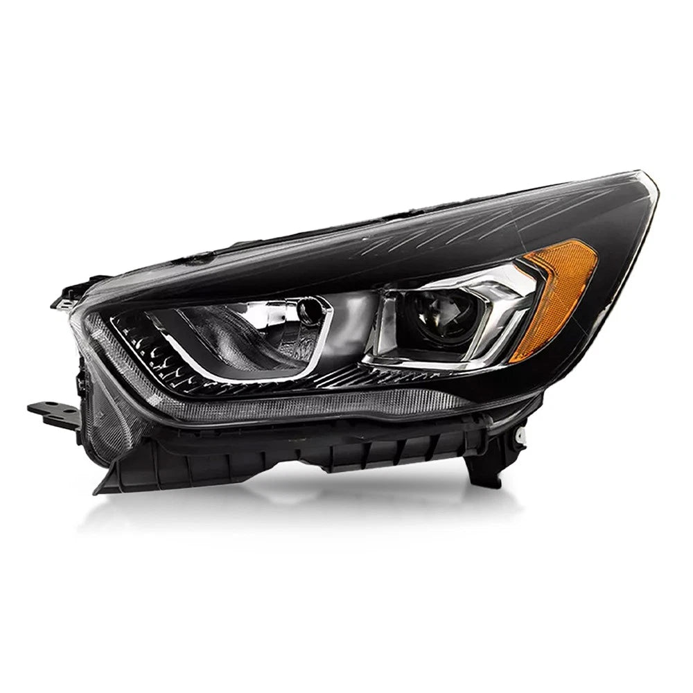Halogen Headlight for Ford Escape (2017–2019) Black w/LED DRL, Driver Side