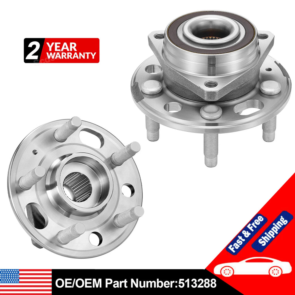 Front Wheel Bearing Hub Pair for Chevy Equinox Buick Regal GMC Terrain (2018–2021)