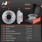 Drilled Brake Rotors & Ceramic Pads for Chevy Silverado 2500 HD (2001–2023)