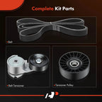 3X Serpentine Belt Drive Component Kit for Ford E150 Econoline (1993-1995)
