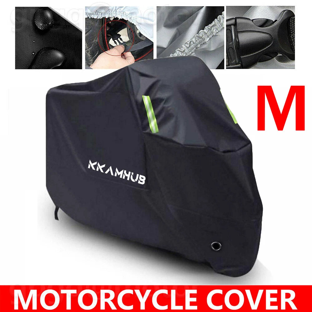 Medium Motorcycle Cover for (Waterproof, Outdoor, UV Protection)