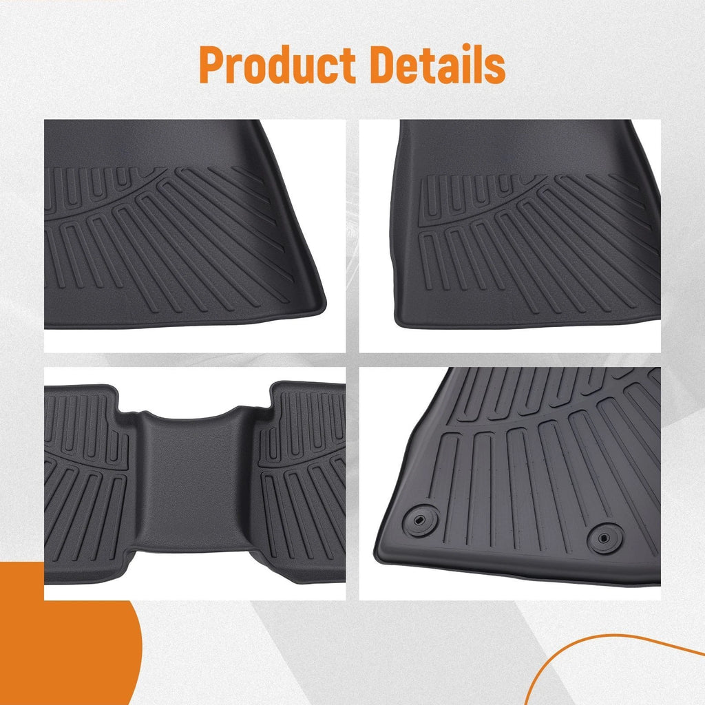 Set of 4 Anti-Slip TPE Rubber Floor Mats for Hyundai Elantra (2021–2026)