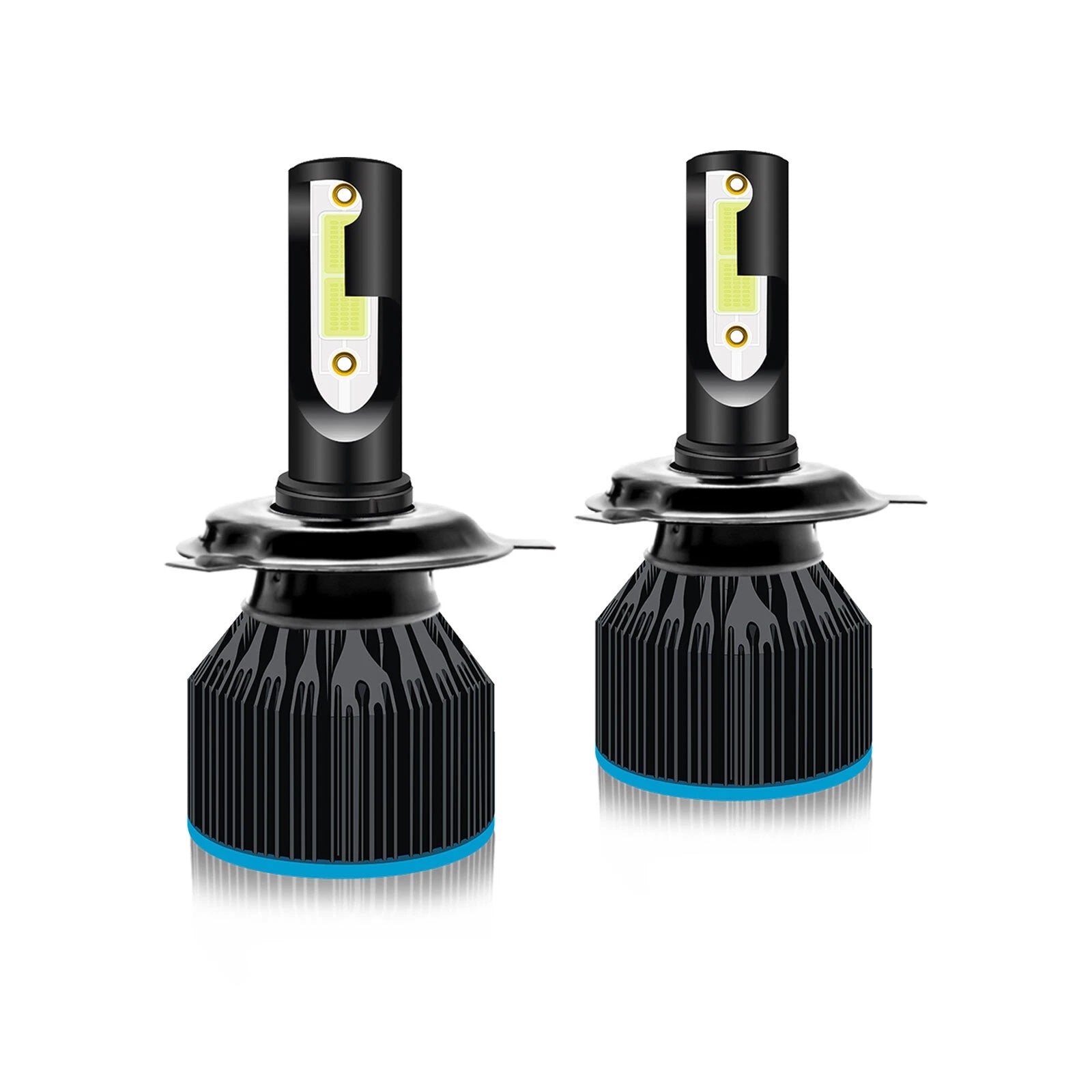 Extremely Bright Ice Blue COB 9003 H4 HB2 LED Headlight High Beam Set for 2x (2011-2019)