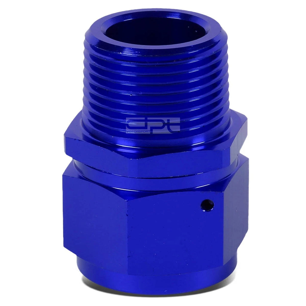 16-AN Female Flare to 1" NPT Male Blue Aluminum B-Nut Swivel Coupler Fitting