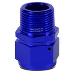 16-AN Female Flare to 1" NPT Male Blue Aluminum B-Nut Swivel Coupler Fitting