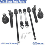 Set of 8 Front Suspension Tie Rod Ends Sway Bar Kit for Ford Mustang (1994–2004)