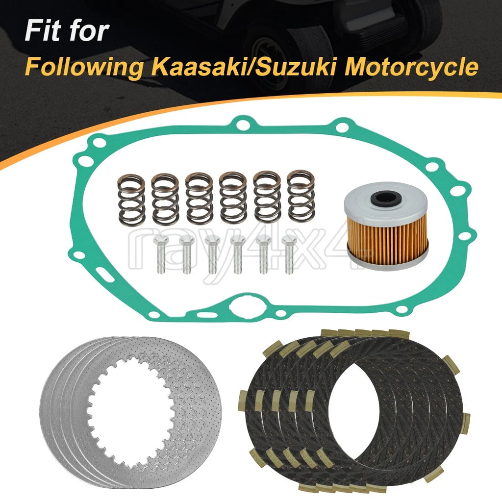 Clutch Plates Kit w/ Gasket Springs for Suzuki DRZ110 (2003–2005) KLX110 (2002–2024)