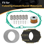 Clutch Plates Kit w/ Gasket Springs for Suzuki DRZ110 (2003–2005) KLX110 (2002–2024)