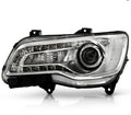 Chrome Halogen Headlight LED DRL Projector for Chrysler 300 (2015–2023)