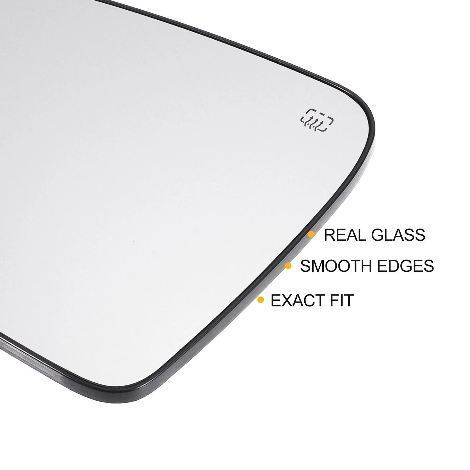 Left Side Heated White Mirror Glass for Dodge Durango, Jeep 