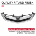 Front Upper Grille Mesh Cover Chrome for Acura TSX (2009–2010)