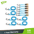 Set of 6 Heavy Duty 1 Inch Ratchet Straps 20ft with Hooks