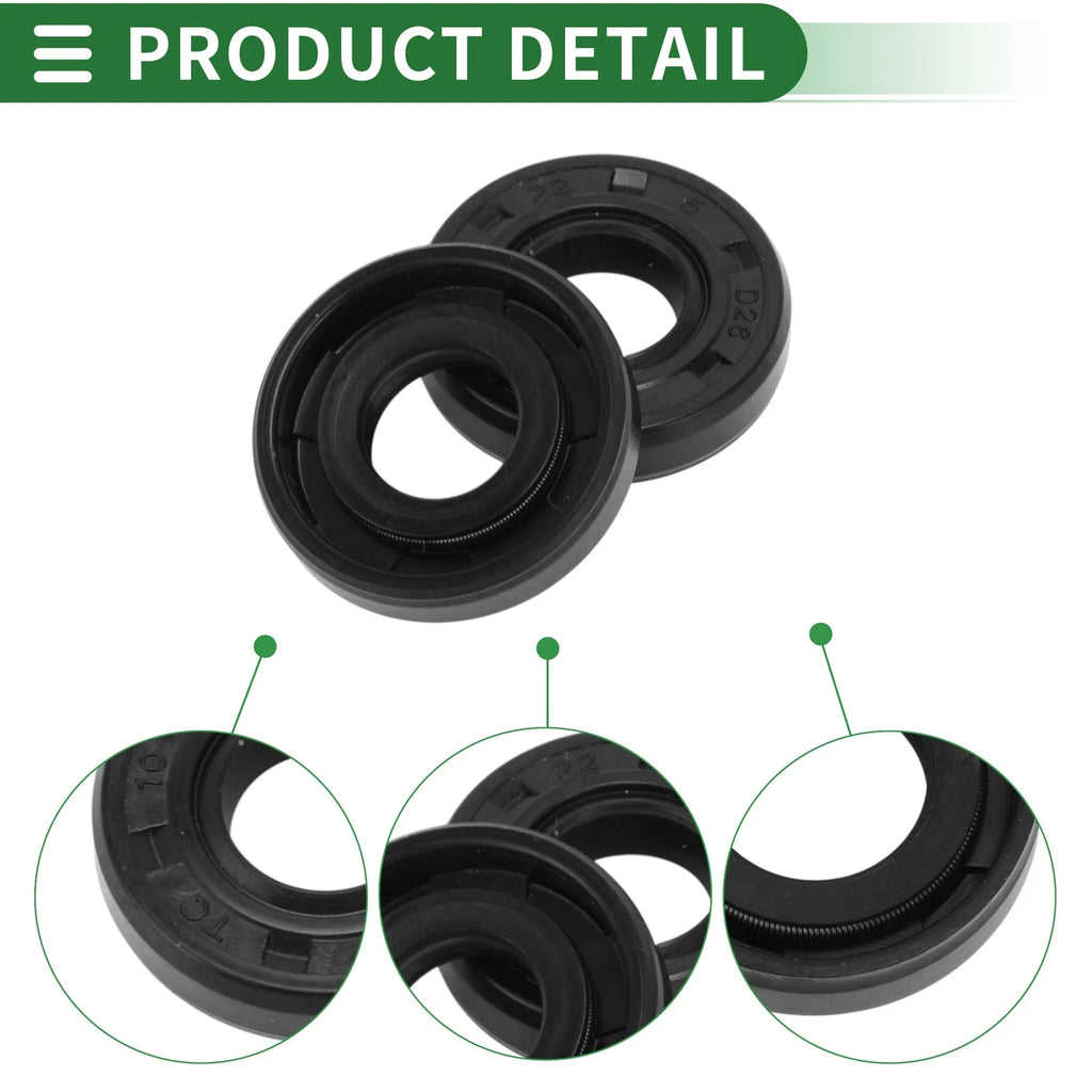 Oil Seal   - 10x22x5mm NBR Rubber High Pressure