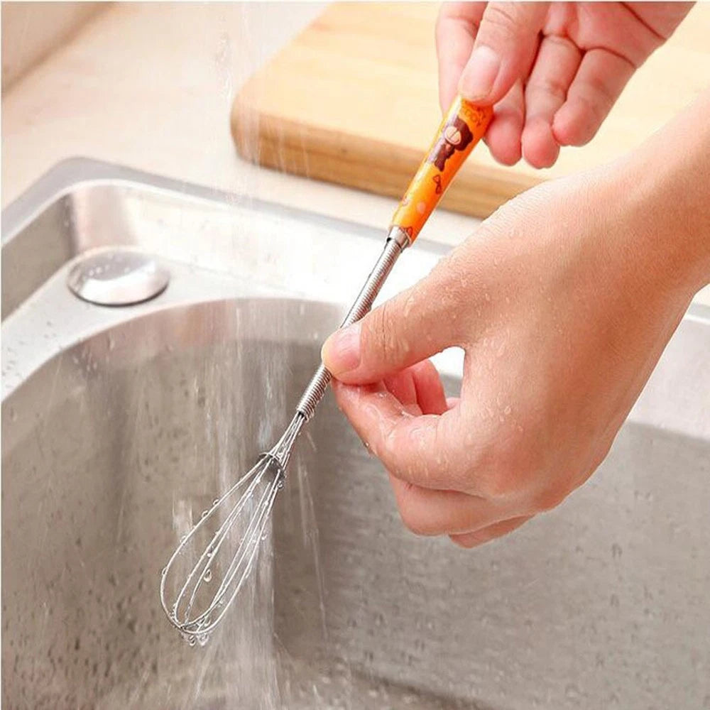 1pc Manual Whisk Beater Stainless Steel Tool for Coffee Cooking Mixer