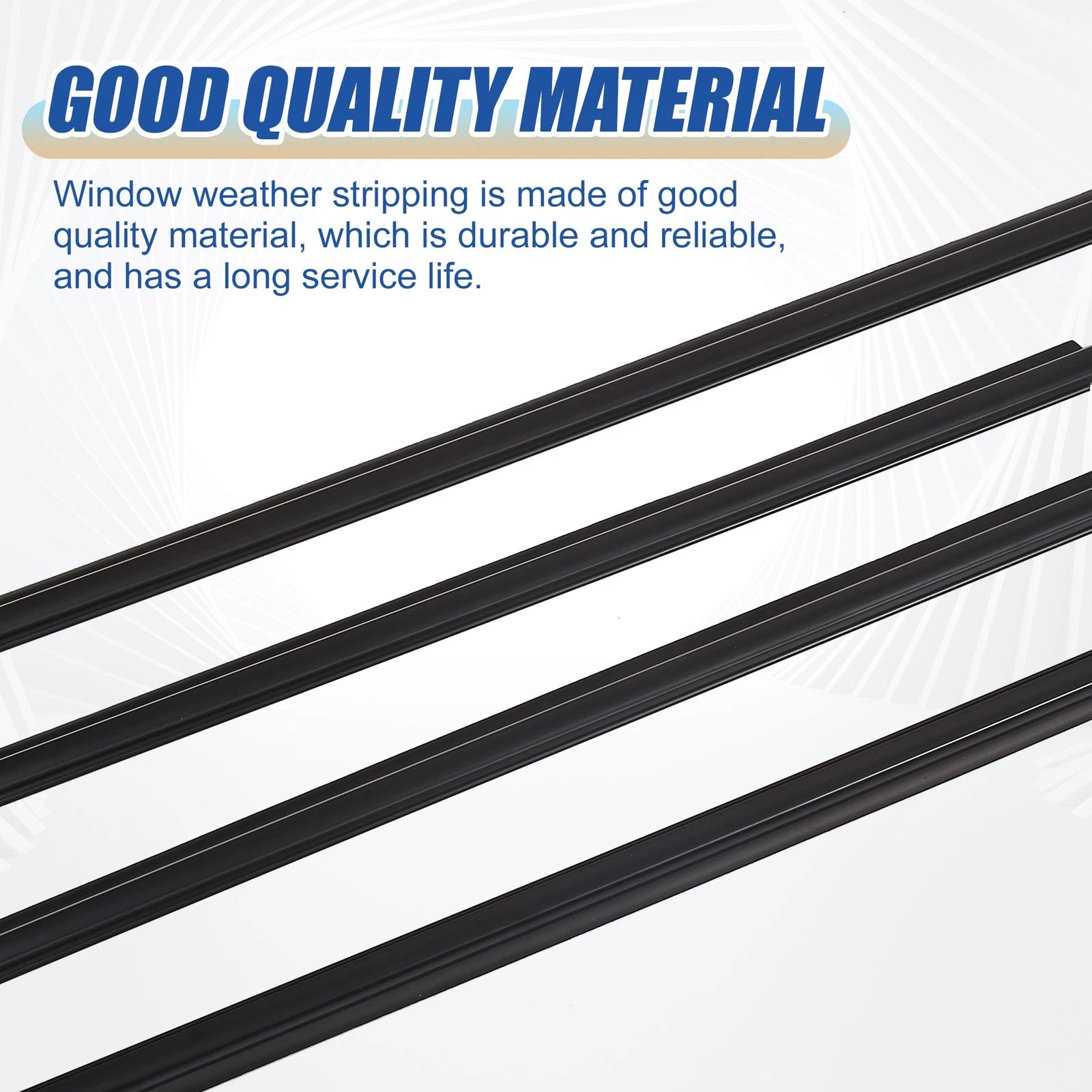 Set of 4 Window Seal Weatherstrip Trim for Toyota RAV4 (2009–2012)