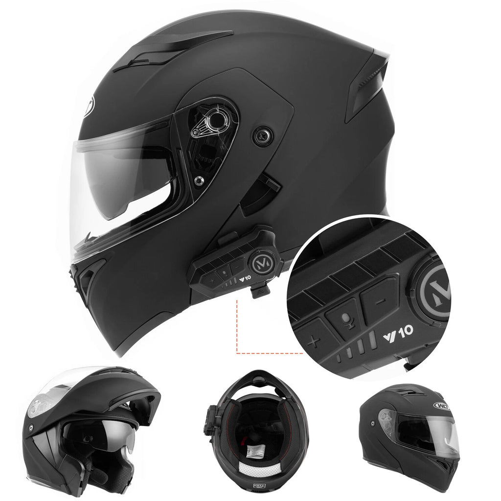 Bluetooth Full Face Motorcycle Helmet for DOT M-XXL