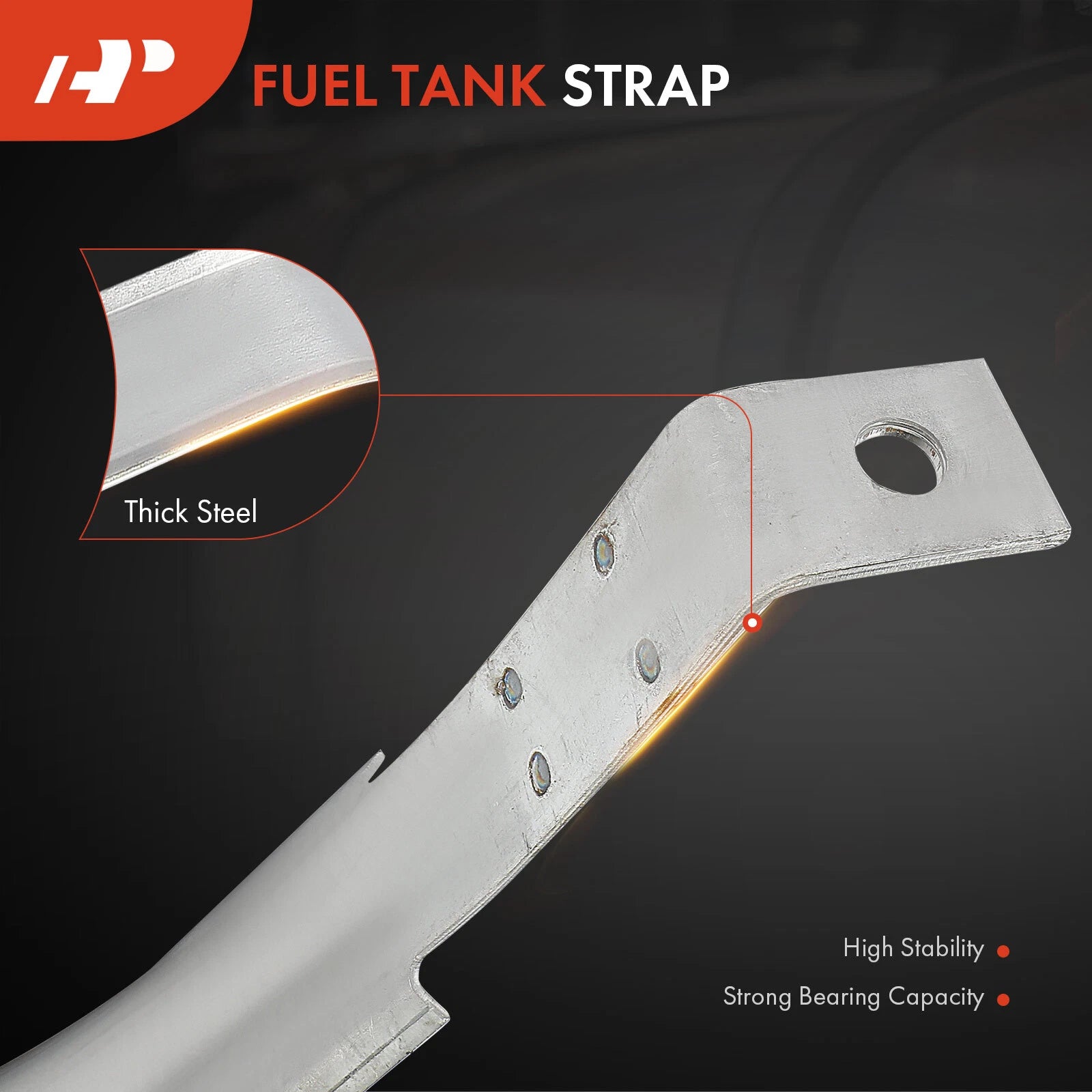2X Steel Fuel Tank Straps for Kia Sportage (2011–2016) Hyundai Tucson