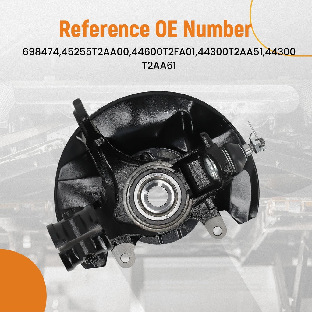 Front Steering Knuckle & Wheel Hub Bearing Assembly for Honda Accord (2013–2015)