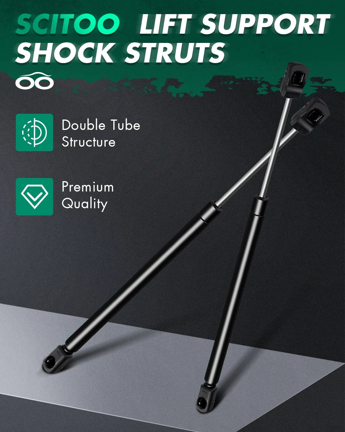 2X Front Hood Lift Supports Strut for Ford Expedition (1997–2006) F-150 F-250 (1995–2004)
