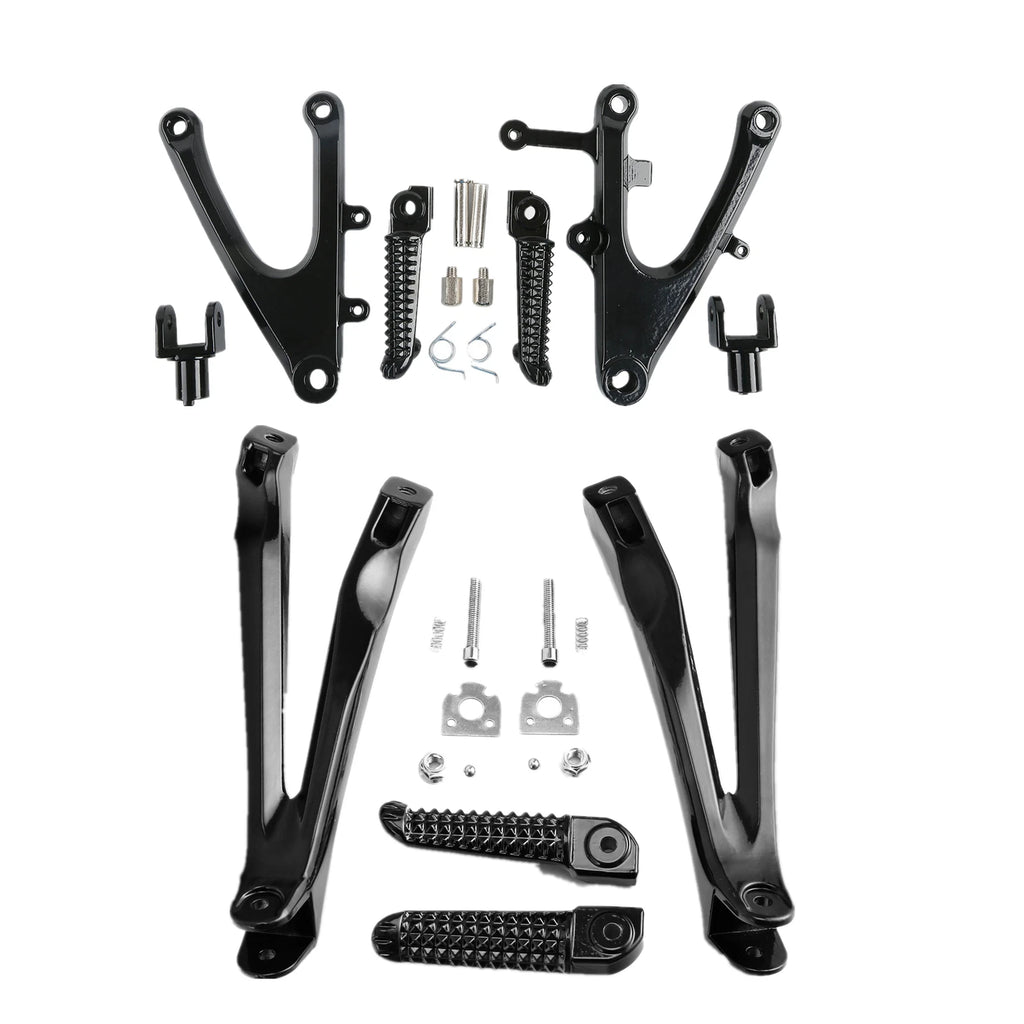 Set of 2 Front & Rear Footrests Foot Pegs for Yamaha YZF R1 (2004–2006)
