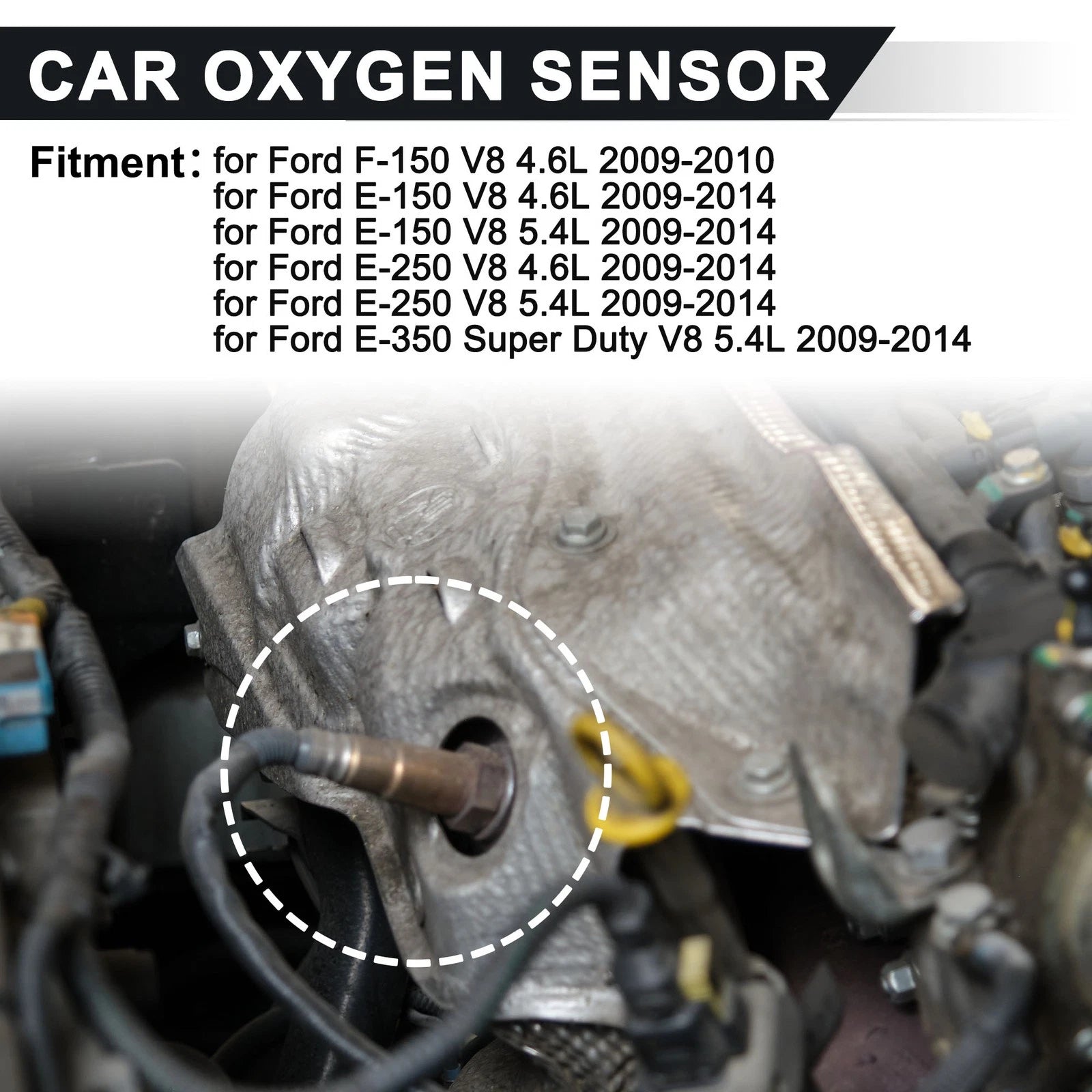 Set of 4 Upstream Downstream Oxygen Sensors for Ford F-150 V8 (2009–2010) No.2345113